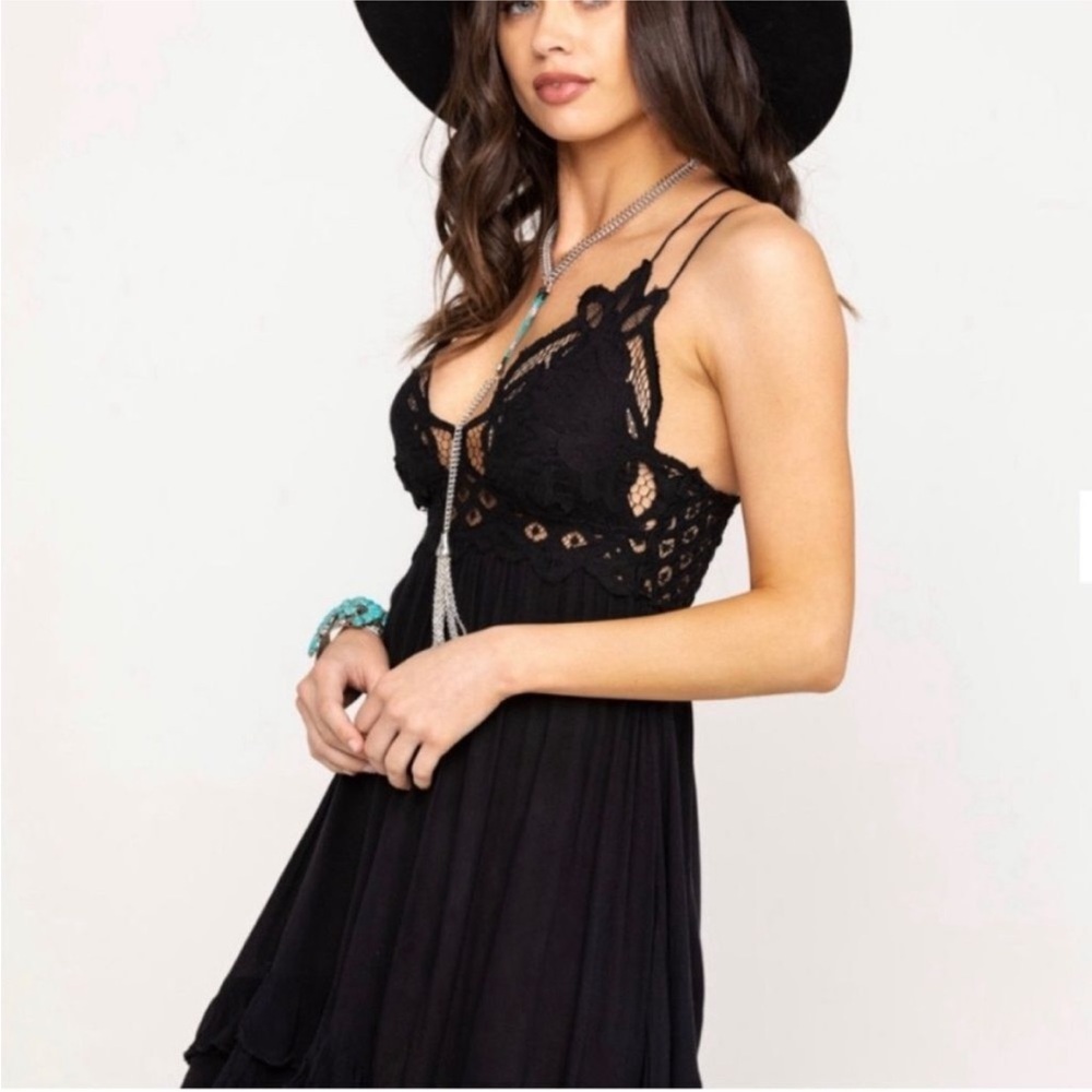 Free People Black Lace Dress